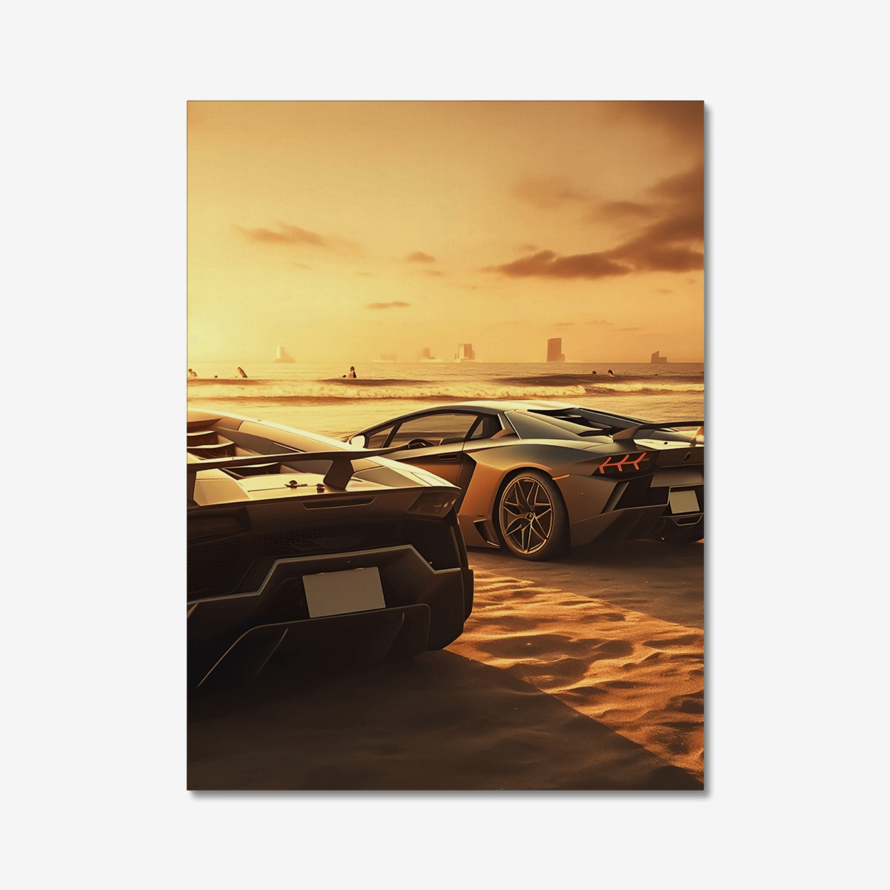 Lamborghini's on the beach